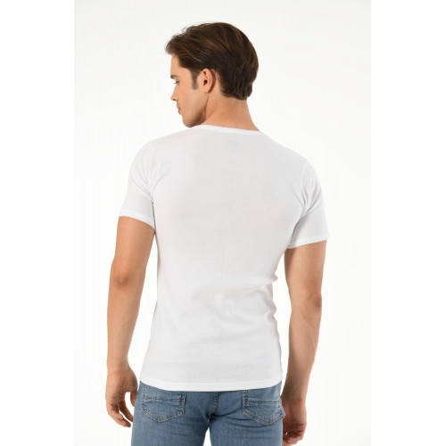 6'Li Ribana Erkek V Yaka Kisa Kol 6'Li Ribana Erkek V Yaka Kisa Kol